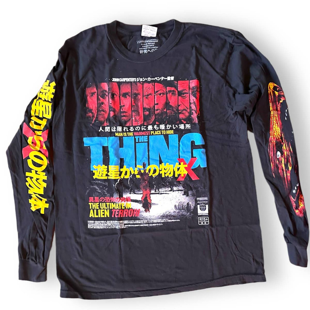 New Rucking Fotten John Carpenter The Thing Long Sleeve Still Human Shirt Black